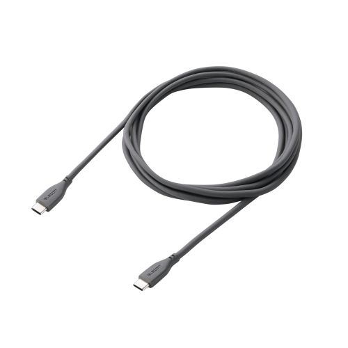 USB Type-C to USB Type-Cケーブル/シリコン/最大240W/2.0m/グレー