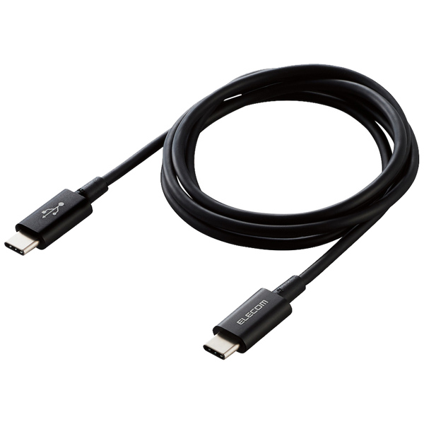 スマホ・タブレット用USBケーブル/USB(C-C)/準高耐久/USB Power Delivery対応/認証品/1.0m/ブラック