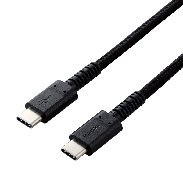スマホ・タブレット用USBケーブル/USB(C-C)/高耐久/USB Power Delivery対応/認証品/1.2m/ブラック