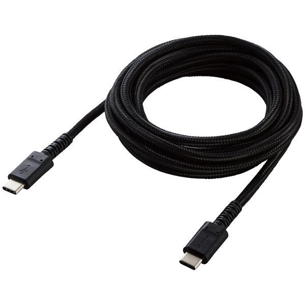 スマホ・タブレット用USBケーブル/USB(C-C)/高耐久/USB Power Delivery対応/認証品/2.0m/ブラック