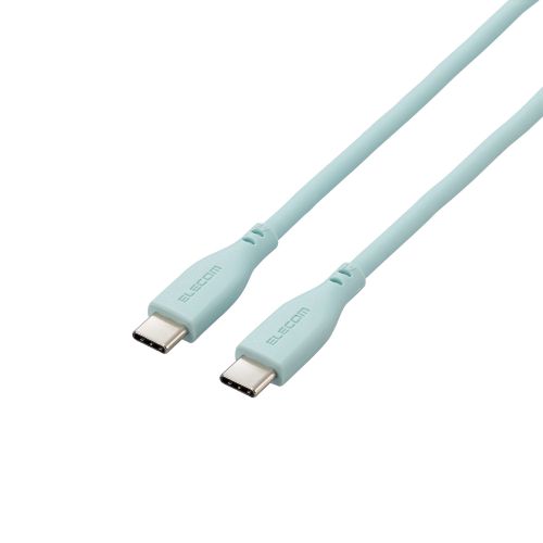 USB Type-C to USB Type-Cケーブル/USB Power Delivery対応/なめらか/1.0m/パールグリーン