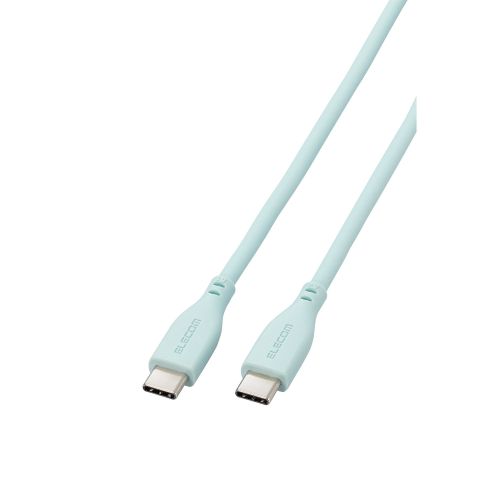 USB Type-C to USB Type-Cケーブル/USB Power Delivery対応/なめらか/1.0m/パールグリーン