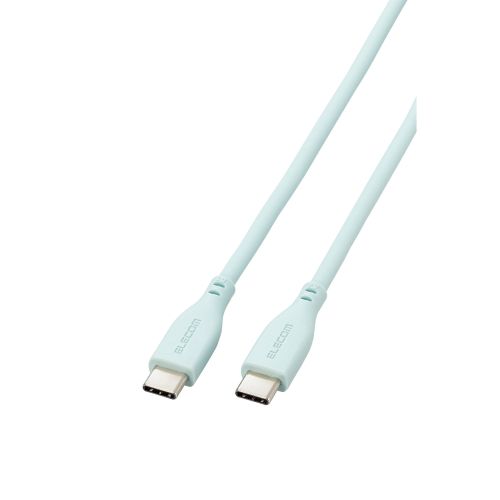 USB Type-C to USB Type-Cケーブル/USB Power Delivery対応/なめらか/1.0m/パールグリーン