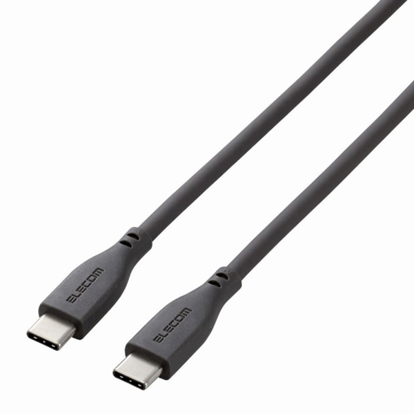 USB Type-C to USB Type-Cケーブル/USB Power Delivery対応/なめらか/1.0m/グレー