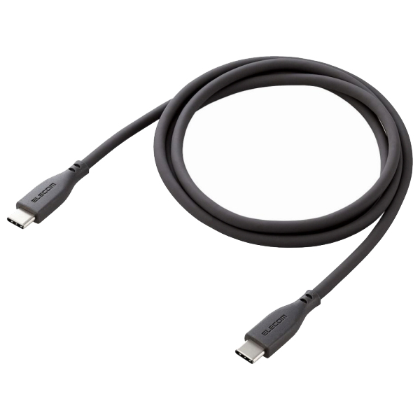 USB Type-C to USB Type-Cケーブル/USB Power Delivery対応/なめらか/1.0m/グレー