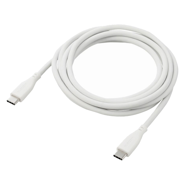 USB Type-C to USB Type-Cケーブル/USB Power Delivery対応/なめらか/2.0m/ホワイト