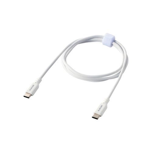 USB Type-C to USB Type-Cケーブル/USB Power Delivery対応/シリコンメッシュタイプ/1.0m/ホワイト