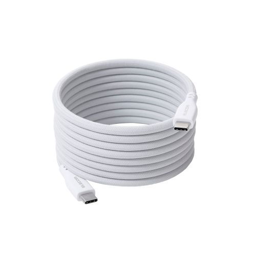 USB Type-C to USB Type-Cケーブル/まとまるマグネット/ナイロンメッシュ/USB Power Delivery対応/最大60W/2.0m/ホワイト