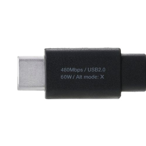 USB Type-C to USB Type-Cケーブル/まとまるマグネット/フラットナイロンメッシュ/USB Power Delivery対応/最大60W/1.0m/ブラック