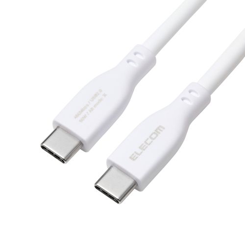 USB Type-C to USB Type-Cケーブル/まとまるマグネット/シリコン/USB Power Delivery対応/最大60W/1.0m/ホワイト