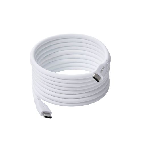 USB Type-C to USB Type-Cケーブル/まとまるマグネット/シリコン/USB Power Delivery対応/最大60W/2.0m/ホワイト