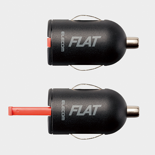 シガーチャージャー/1USBポート/コンパクト/2.4A/ブラック