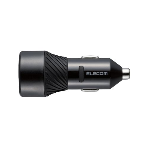 シガーチャージャー/抜け防止/27W/USB Type-C×1/USB-A×1/ブラック