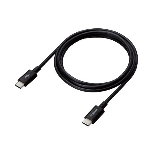 USB Type-C to USB Type-Cケーブル/USB Power Delivery対応/やわらか耐久/1.2m/ブラック
