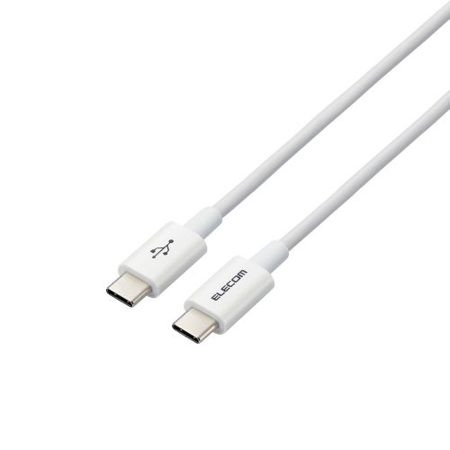 USB Type-C to USB Type-Cケーブル/USB Power Delivery対応/やわらか耐久/2.0m/ホワイト