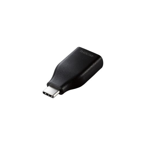 映像変換アダプター/USB Type-C - HDMI/30Hz/コンパクト/ブラック