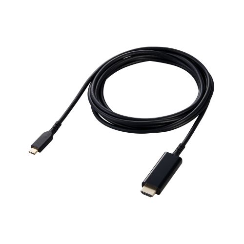 映像変換ケーブル/USB Type-C-HDMI/ミラーリング対応/60Hz/高耐久/3.0m/ブラック
