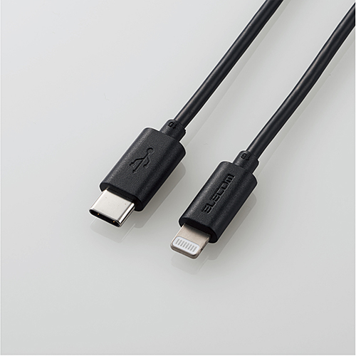 USB-C to Lightningケーブル/スタンダード/1.0m/ブラック