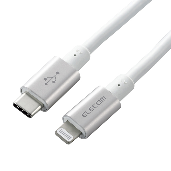 USB-C to Lightningケーブル/準高耐久/2.0m/シルバー