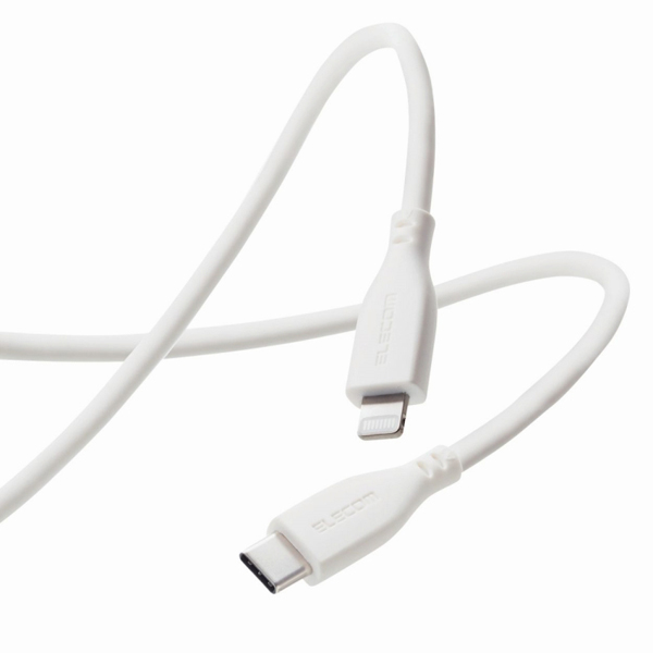 USB Type-C to Lightningケーブル/USB Power Delivery対応/なめらか/1.0m/ホワイト