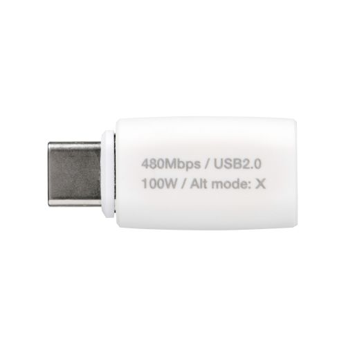 USB Type-Cアダプタ/着脱式マグネット/ストレート/最大100W/ブレーカー搭載/ホワイト