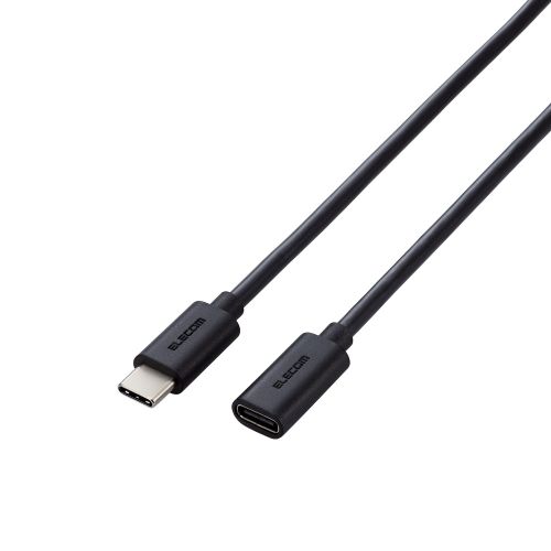 USB2.0延長ケーブル/C-Cメスタイプ/USB Power Delivery対応/ノーマル/2.0m/ブラック