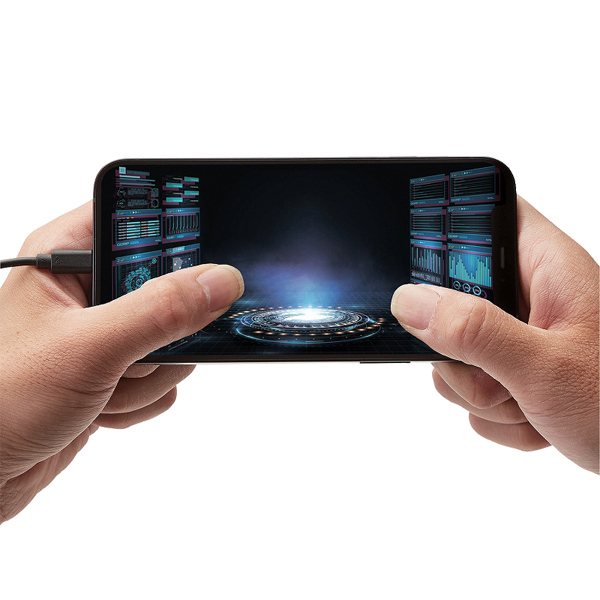 Lightningケーブル/L字コネクタ/抗菌/1.2m/ブラック