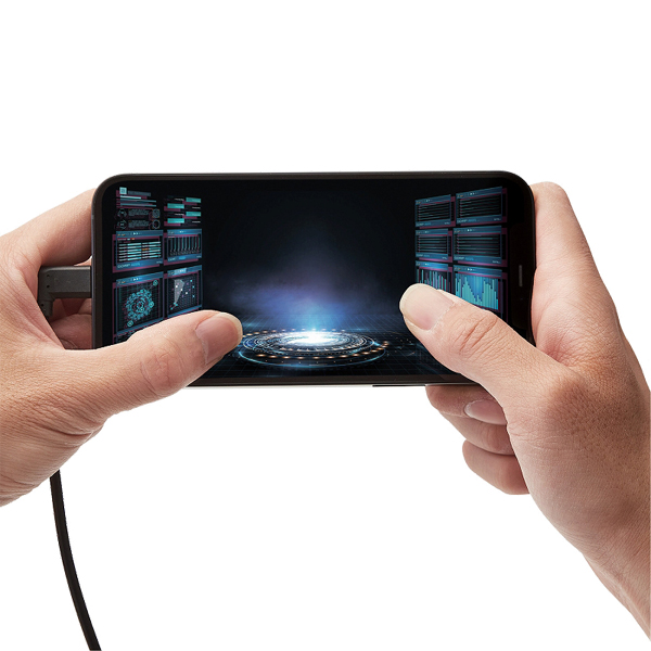 Lightningケーブル/L字コネクタ/抗菌/1.2m/ブラック