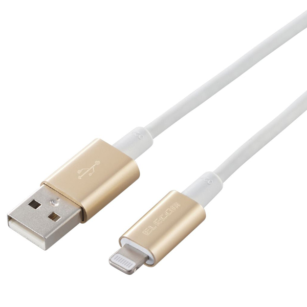 Lightningケーブル/準高耐久/アルミコネクタ/1.0m/ゴールド
