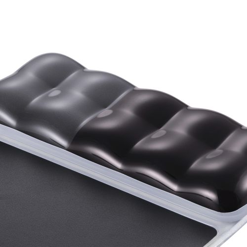 マウスパッド/ゲル/リストレスト付き/ブラック/グレー