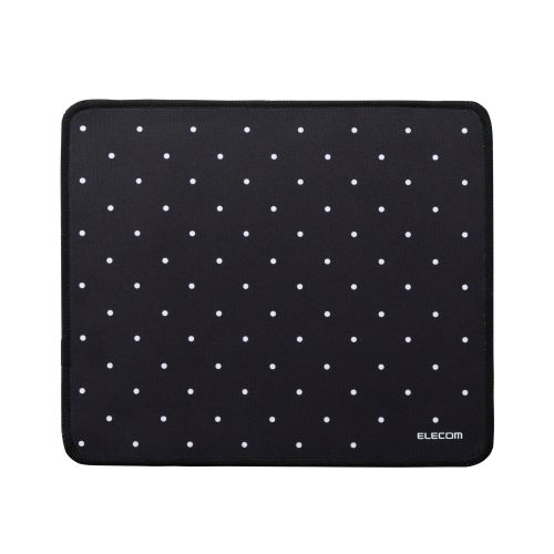 マウスパッド/ファブリック素材/撥水加工/ドット柄/ブラック