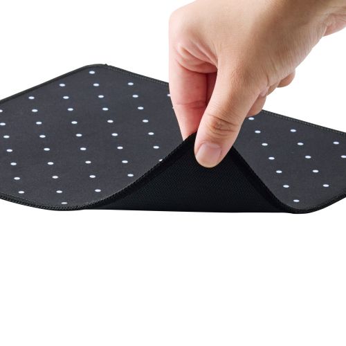 マウスパッド/ファブリック素材/撥水加工/ドット柄/ブラック