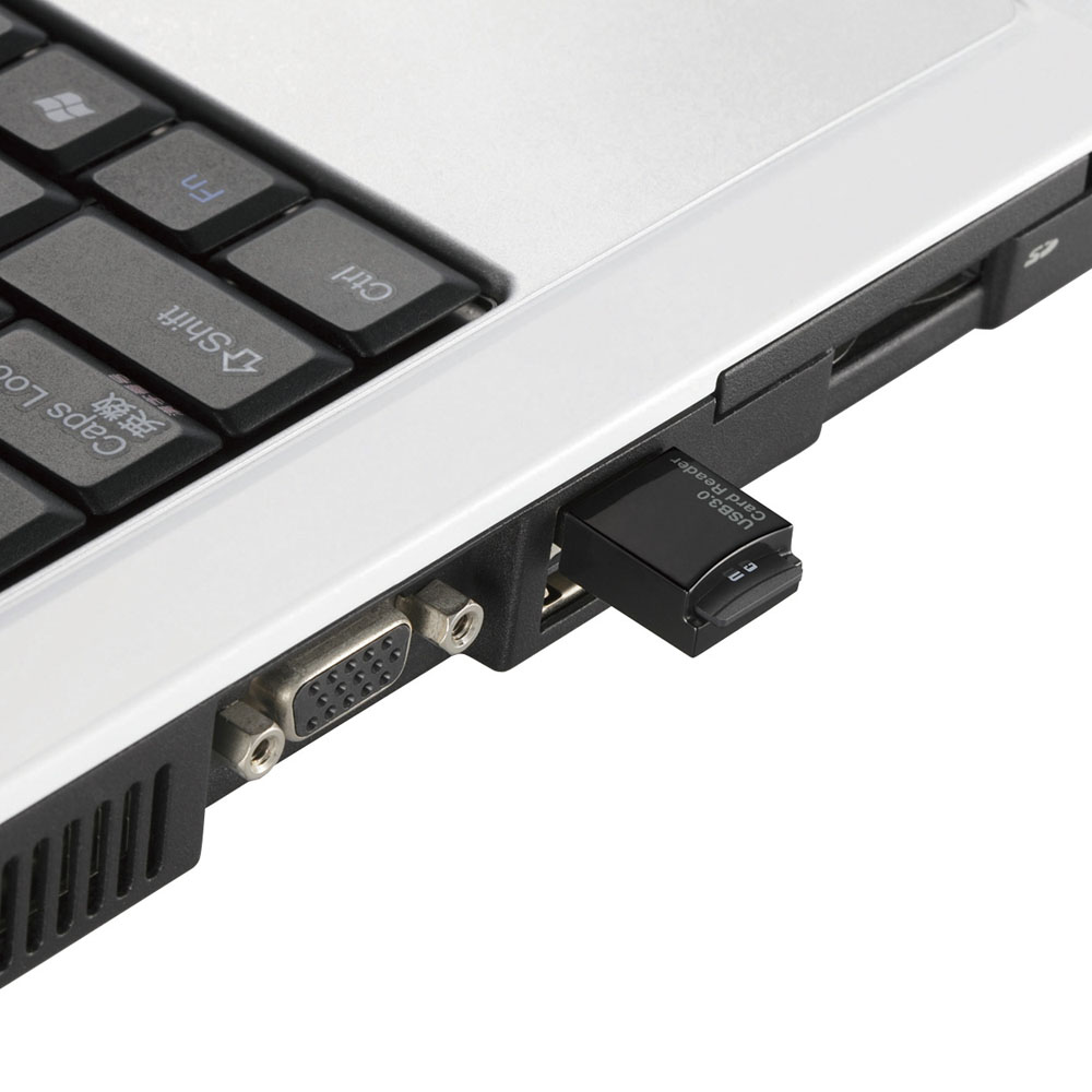 メモリリーダライタ/microSD専用/USB3.0/ブラック