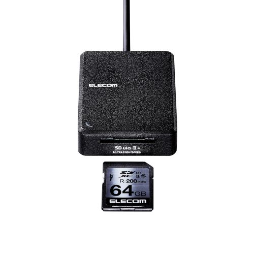 メモリリーダライタ/超高速タイプ/USB3.0対応/ケーブル50cm/SD+microSD+MS+CF対応/ブラック