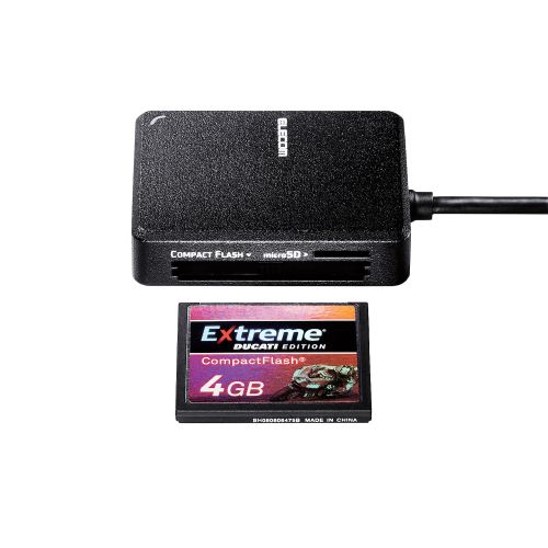 メモリリーダライタ/超高速タイプ/USB3.0対応/ケーブル50cm/SD+microSD+MS+CF対応/ブラック