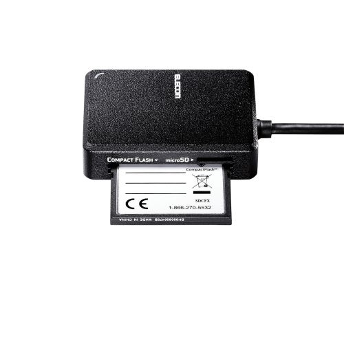 メモリリーダライタ/超高速タイプ/USB3.0対応/ケーブル50cm/SD+microSD+MS+CF対応/ブラック