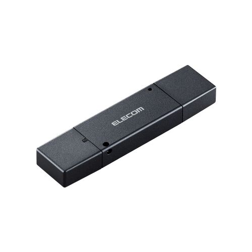 メモリカードリーダー/USB Type-C&USB-A両対応/直挿しタイプ/SD+microSD/USB 5Gbps/ブラック