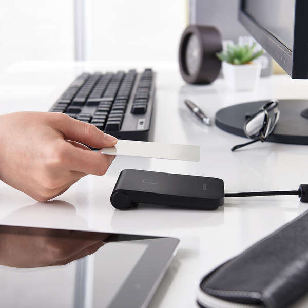 ICカードリーダライタ/非接触式/ケーブル1m/ブラック