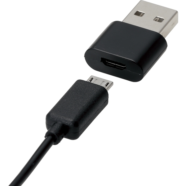 メモリリーダライタ/スマホ・タブレット用/microBケーブル/SD+microSD+USB Aメス/ブラック