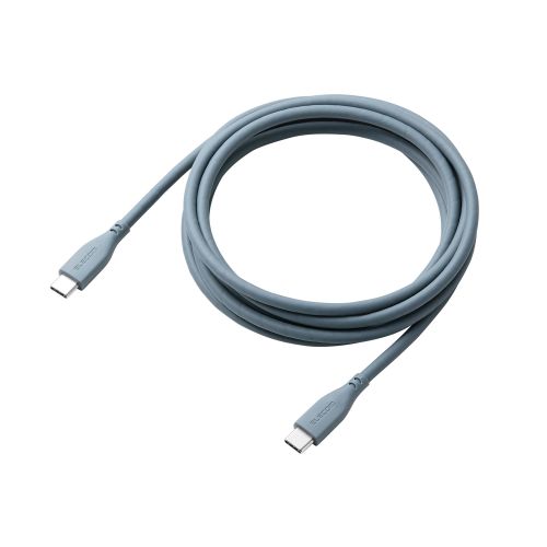USB Type-C to USB Type-Cケーブル/シリコン/USB Power Delivery対応/最大100W/2.0m/オーシャン グリーン