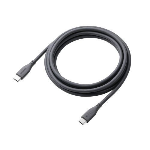 USB Type-C to USB Type-Cケーブル/シリコン/USB Power Delivery対応/最大100W/2.0m/ストーン グレー