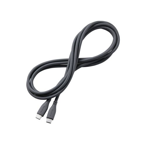 USB Type-C to USB Type-Cケーブル/シリコン/USB Power Delivery対応/最大100W/2.0m/ストーン グレー