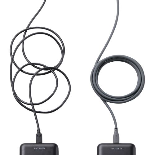 USB Type-C to USB Type-Cケーブル/シリコン/USB Power Delivery対応/最大100W/2.0m/ストーン グレー