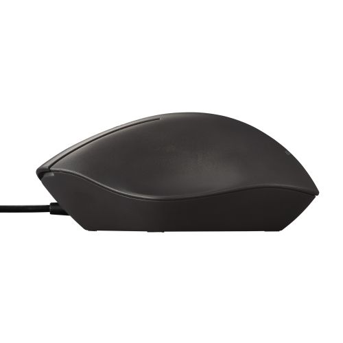 マウス/SHELLPHA/有線/3ボタン/Mサイズ/抗菌仕様/静音設計/ブラック