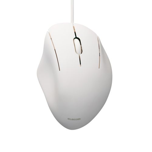 マウス/SHELLPHA/有線/3ボタン/Mサイズ/抗菌仕様/静音設計/ホワイト