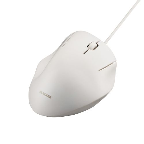 マウス/SHELLPHA/有線/3ボタン/Mサイズ/抗菌仕様/静音設計/ホワイト