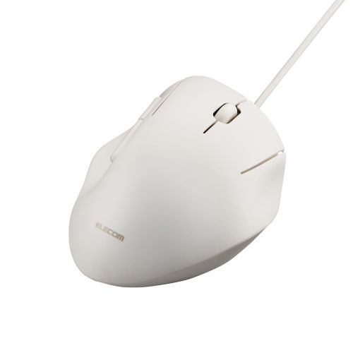 マウス/SHELLPHA/有線/5ボタン/Mサイズ/抗菌仕様/静音設計/ホワイト