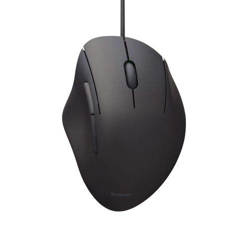 マウス/SHELLPHA/有線/5ボタン/Sサイズ/抗菌仕様/静音設計/ブラック