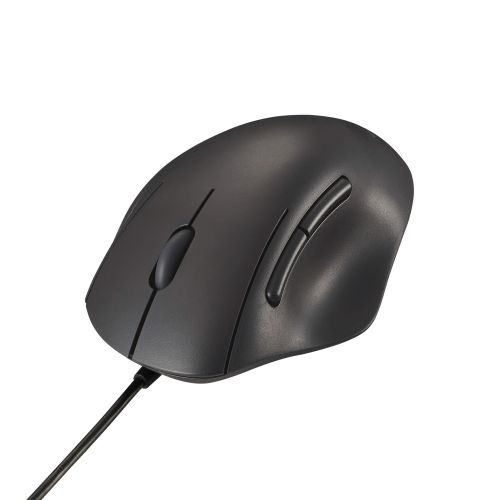 マウス/SHELLPHA/有線/5ボタン/Sサイズ/抗菌仕様/静音設計/ブラック