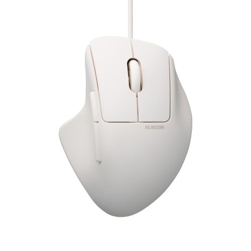 マウス/SHELLPHA/有線/5ボタン+チルト/Mサイズ/抗菌仕様/静音設計/ホワイト